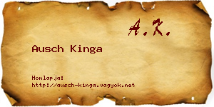 Ausch Kinga névjegykártya